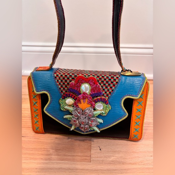 Mary Frances Handbags - Mary Frances embellished multicolor shoulder bag with intricate beading